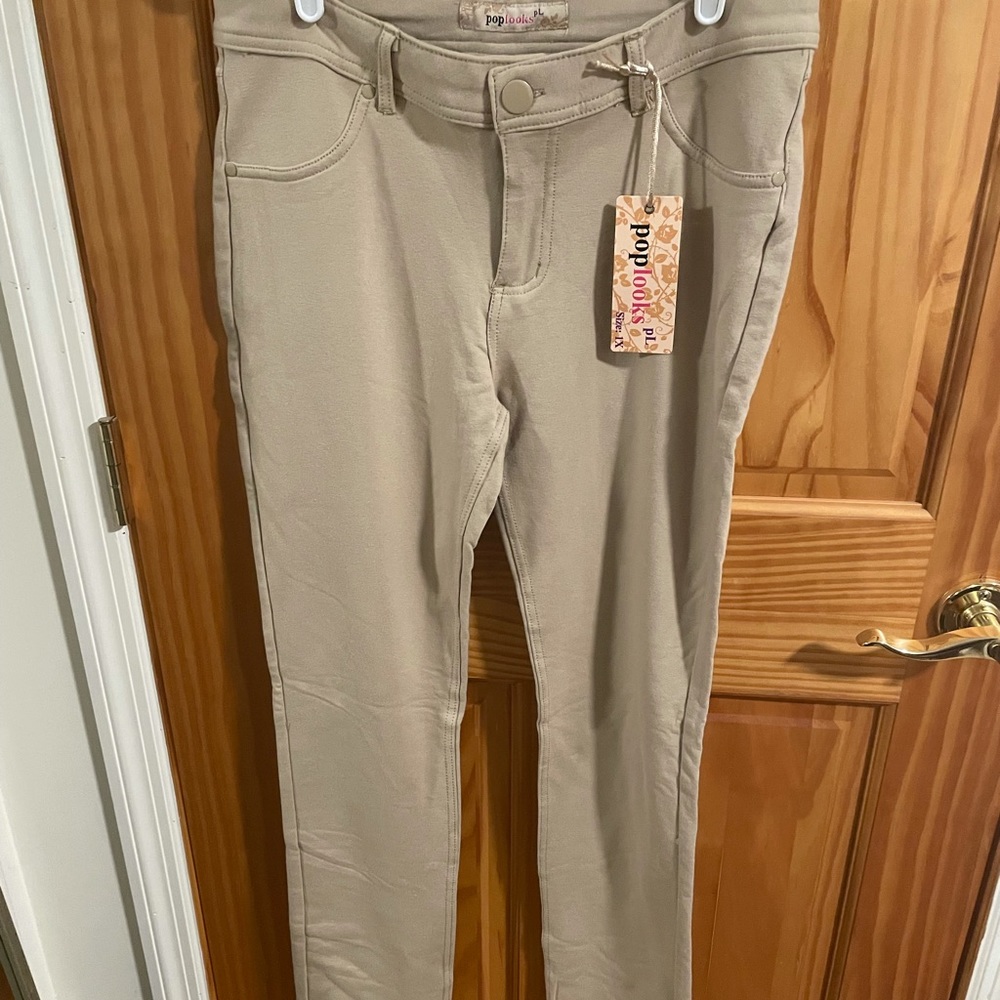 Tan Stretchy Pants